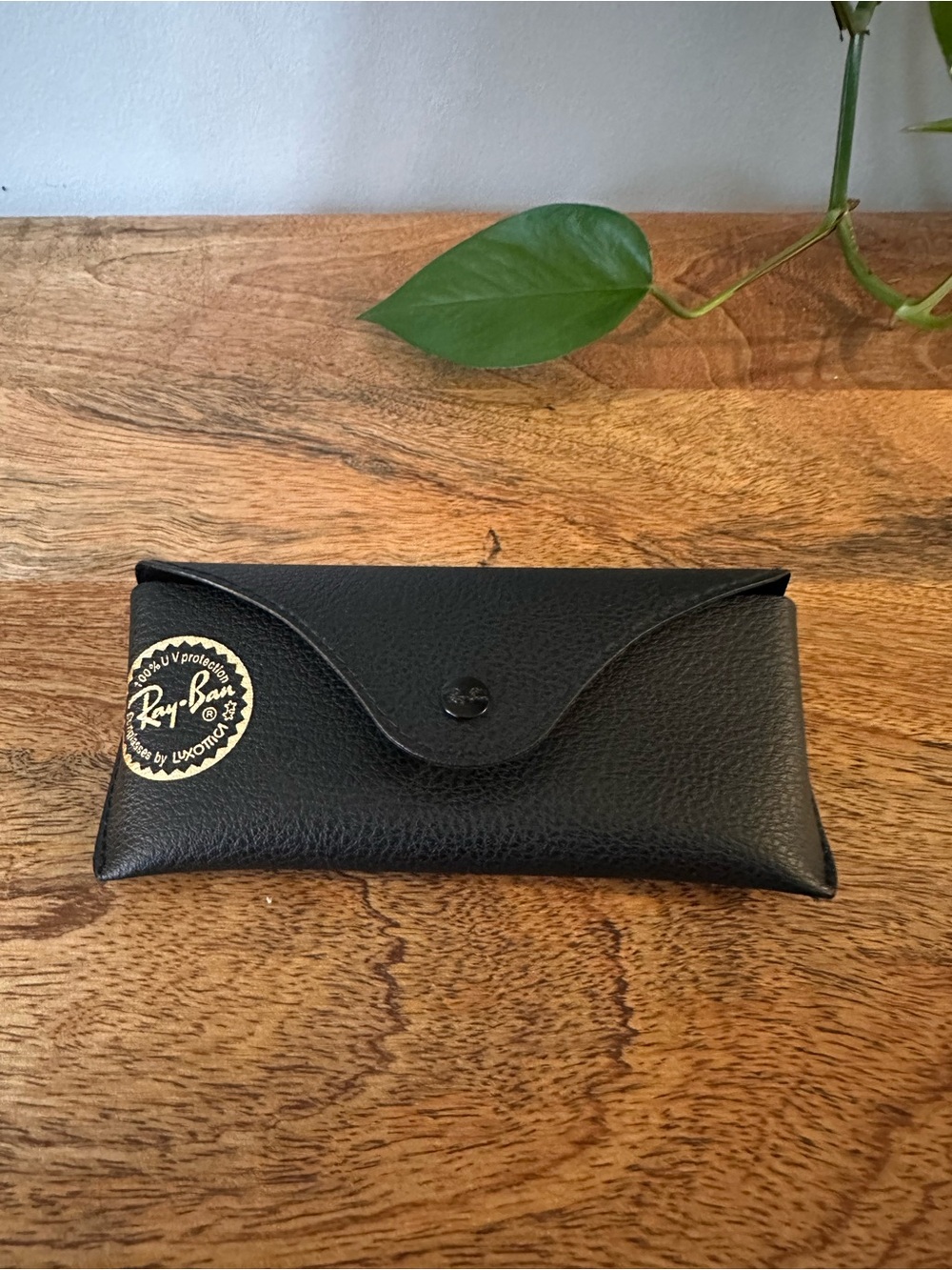 Ray-Ban Black Sunglasses Case with Gold Logo Seal